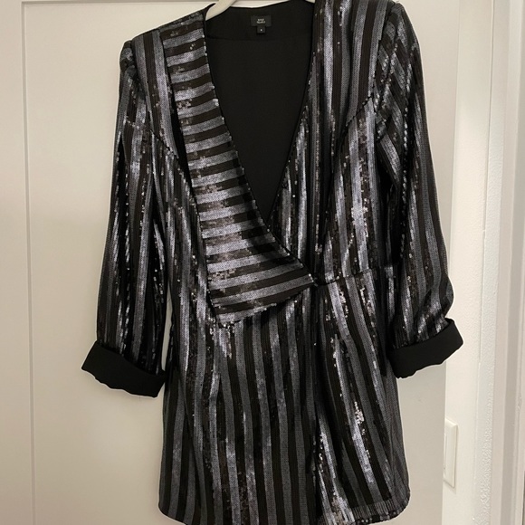 River Island Striped Sequin Romper - Picture 2 of 5